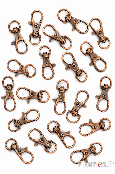 Musketonhaak - 30 x 10 mm - brons